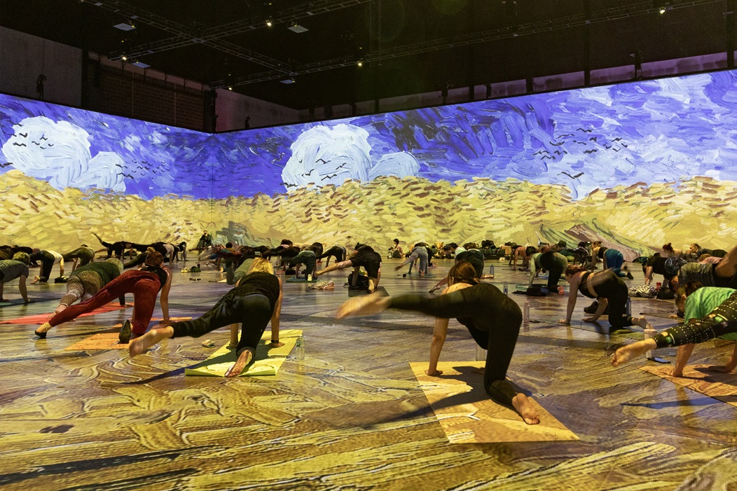 Yoga class at Beyond Van Gogh